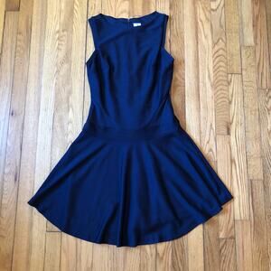 Julia Jordan EUC Women's Fit & Flare Low Waist Navy Blue Sleeveless Dress Size 2